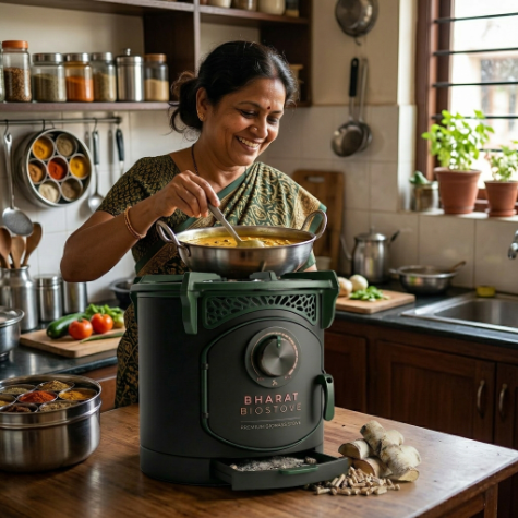 Bharat Bio Stove in Kitchen